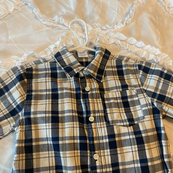 Set of 2 Gymboree boys size 5t plaid long sleeve button-down shirts - Picture 4 of 13